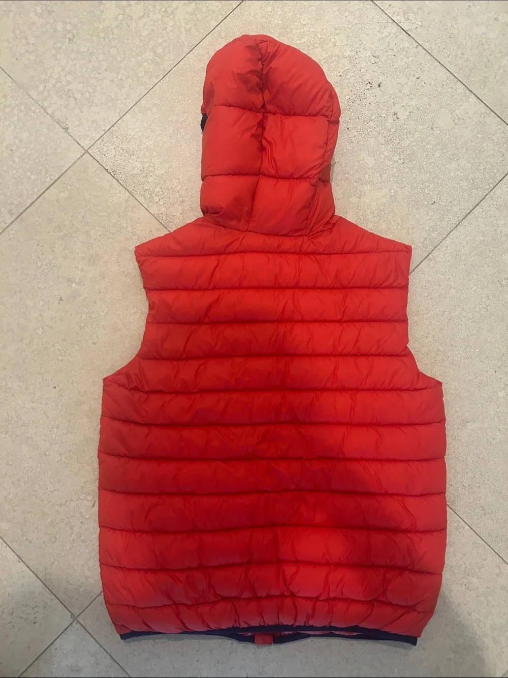 United Colors Of Benetton Red Hooded Puffer Kids Vest